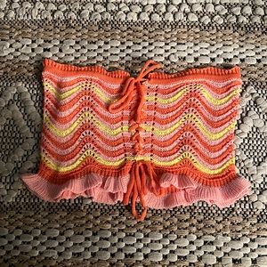 Crochet Strapless Top